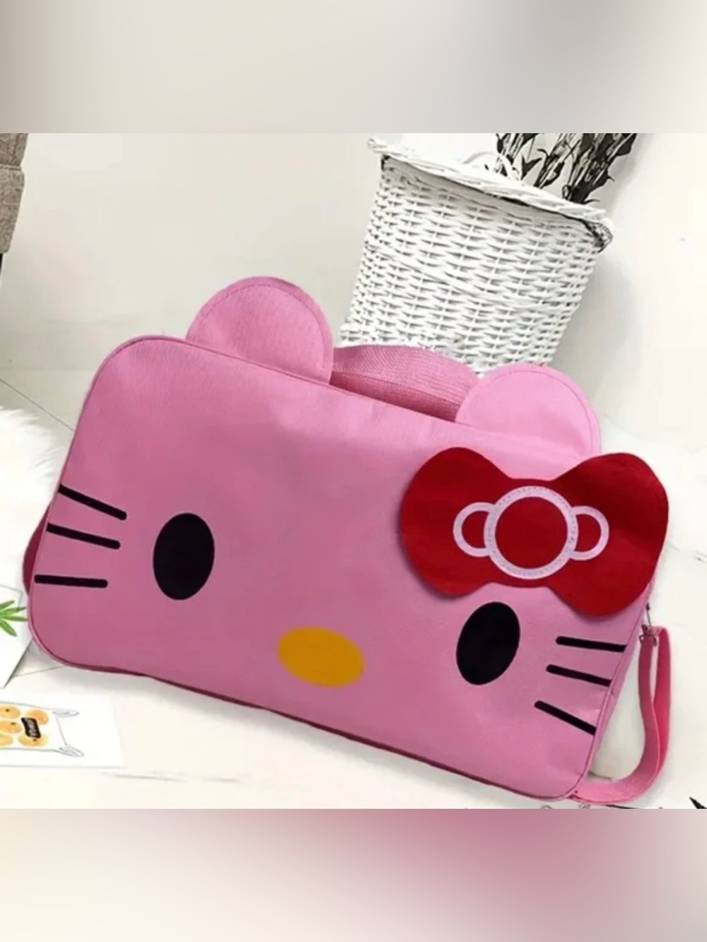 Pink hello kitty new workout tag weekender tote luggage style bag purse